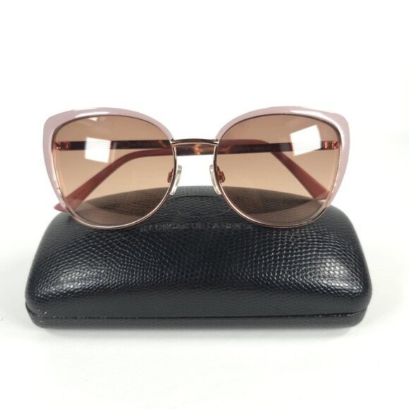 OSCAR DE LA RENTA OSS3077F 780 CE#2 Rose Gold Mauve Cat Eye Sunglasses Hard Case